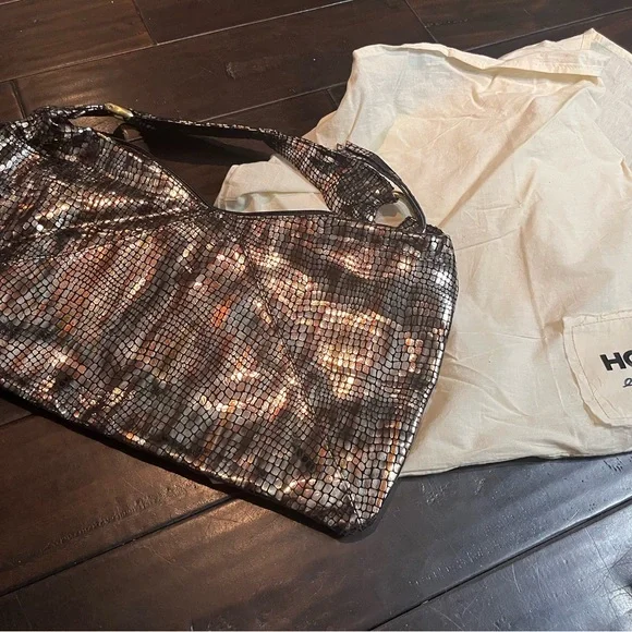 HOBO Metallic Black and Silver Women's Bag - Picture 2 of 4